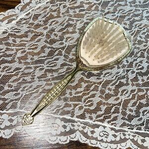 Vintage Hairbrush and Lace Scarf Wrap brush vintage wedding decor